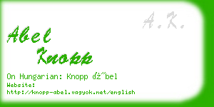 abel knopp business card